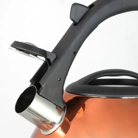 Mr. Coffee Clarendon 2.6qt. Copper Stainless Steel Whistling Stovetop Tea Kettle {5}