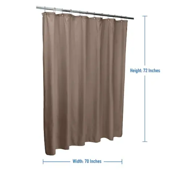 Bath Bliss Microfiber Soft Touch Diamond Design Shower Curtain Liner Taupe {4}