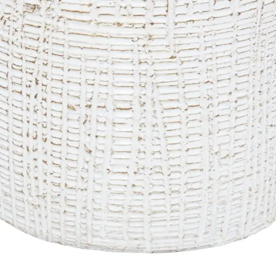 White Terracotta Coastal Style Vase {5}