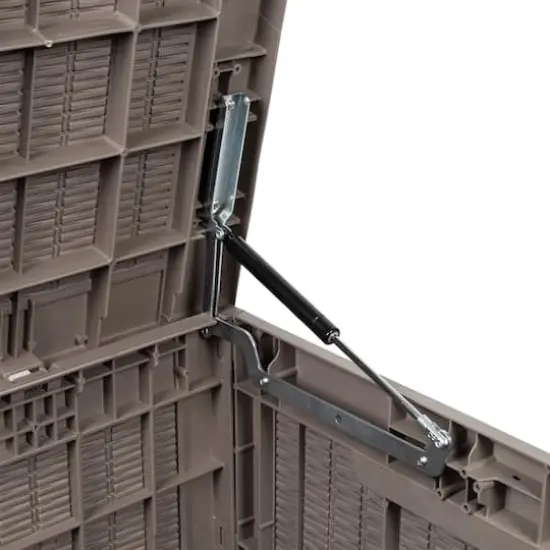 Honey Can Do 100gal Brown Wicker Resin Deck Box {10}