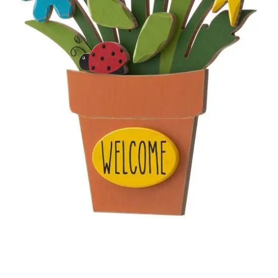 Glitzhome&reg; 22" Wooden Blooming Flowers Wall D&eacute;cor {8}