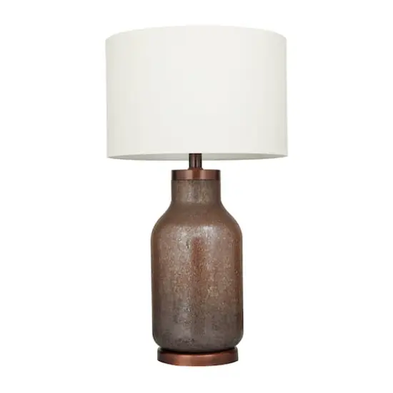 Brown Glass Table Lamp 17" x 17" x 31" {1}