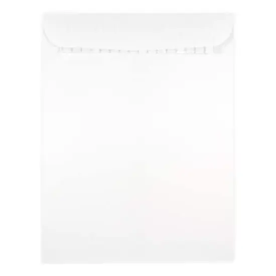 JAM Paper White Open End Catalog Envelopes with Peel & Seal Closure {1}
