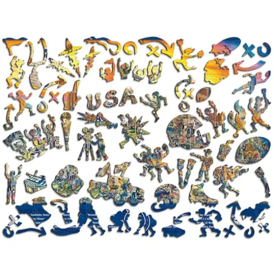 Joe Journeyman NFL Wooden Puzzle Indianapolis Colts {6}