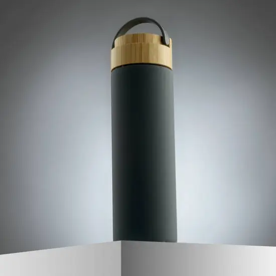 JoyJolt&reg; 20oz. Glass Water Bottle with Carry Strap & Non Slip Silicone Sleeve Gray {8}