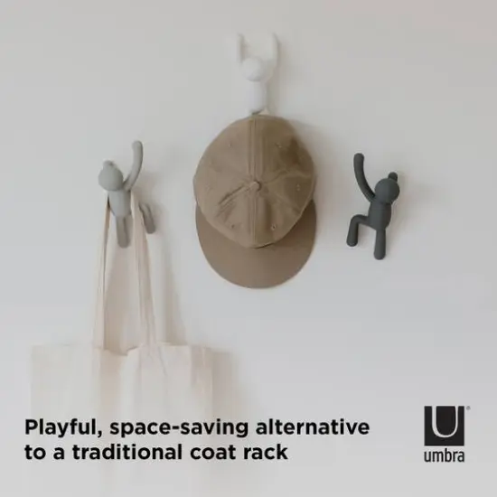 Buddy Wall Hooks, 3ct. Gray {7}