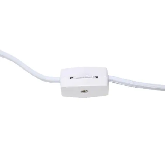 Simple Designs Stone Table Lamp with White Shade Brown {10}