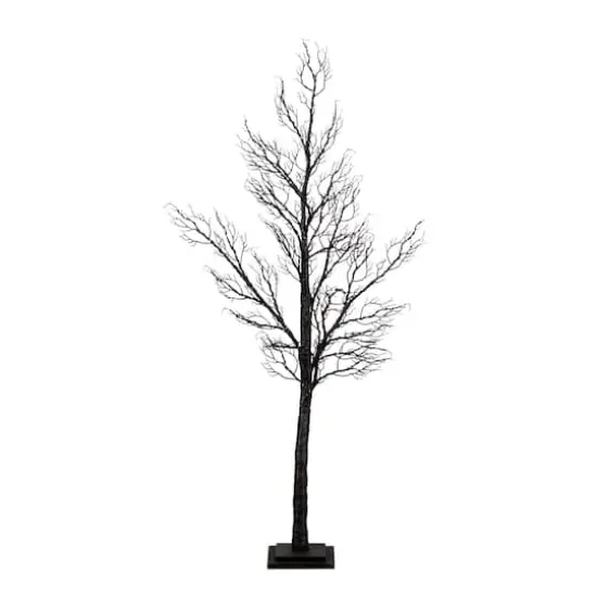 5ft. Pre-Lit Halloween Minimalist Twig Artificial Fall Tree with 240 Orange & Purple LED Lights {1}