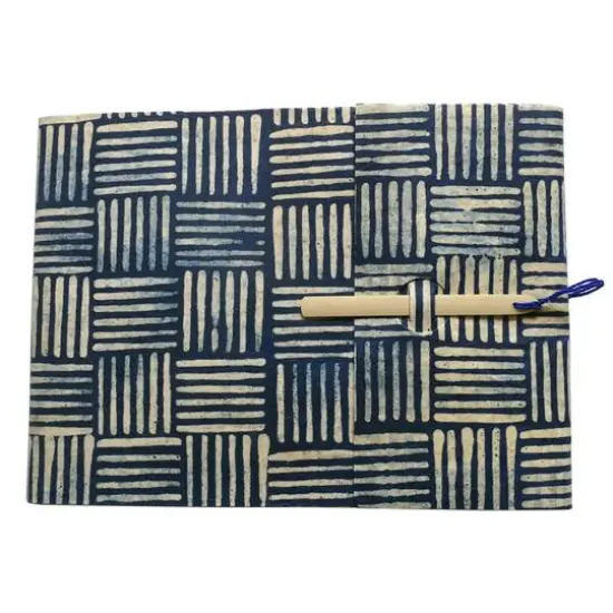Lama Li Gargi Soft Cover Handmade Journal, 5.9" x 8.7" Blue Batik {2}