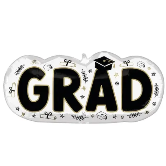 SuperShape&reg; 30" Grad Sketched Impressions Foil Balloon {1}