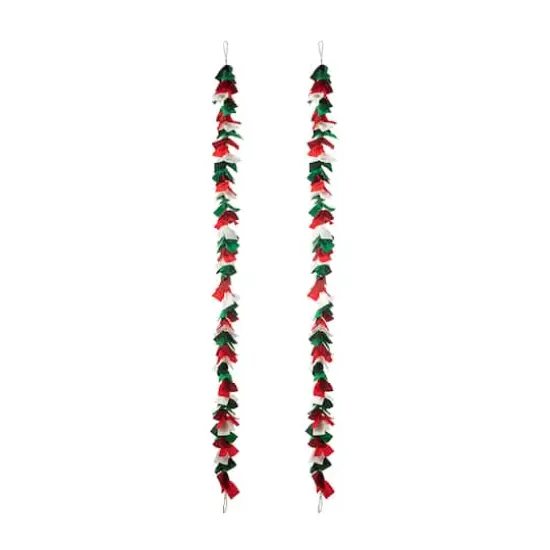 Glitzhome&reg; 6ft. Christmas Multicolor Felt Garland, 2ct. {6}