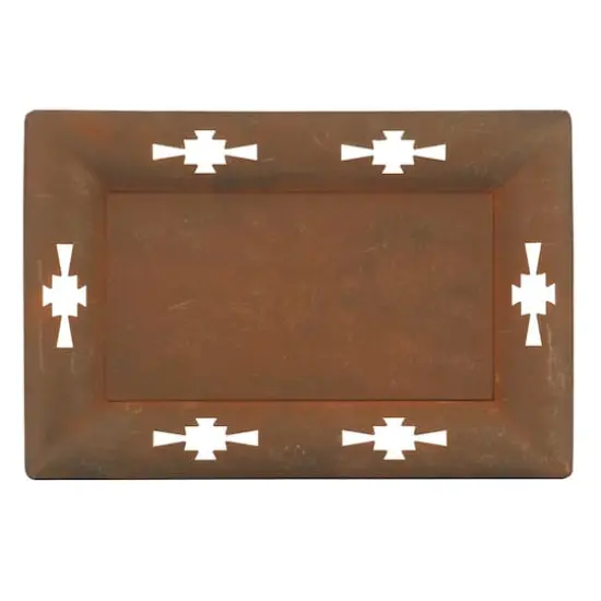 15" Red Rust Metal Tray Tabletop D&eacute;cor by Ashland&reg; {1}