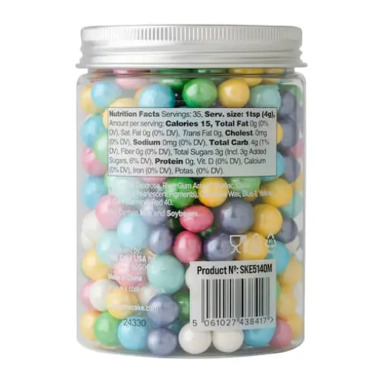 PME Cake Sweet Street&reg; 5oz. Cake Decorating Rainbow Pearls {6}