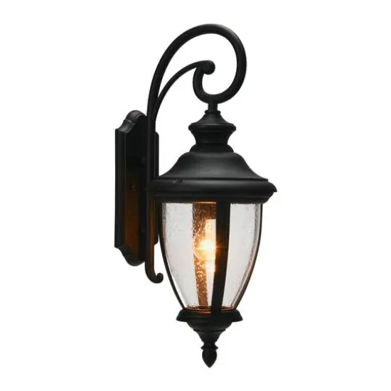 Hello Honey&reg; Robert Stevenson Lighting Prestwick Matte Black Metal & Glass Outdoor Light {3}