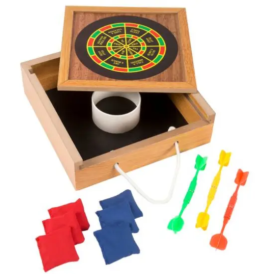 Toy Time Tabletop Magnetic Dart & Beanbag Toss Set {1}