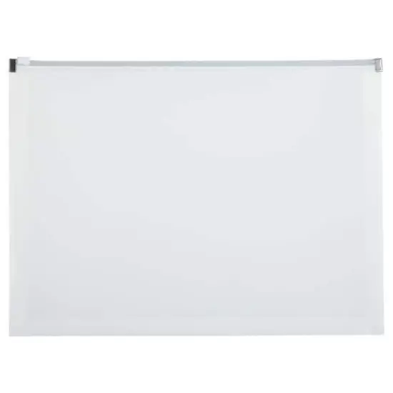 JAM Paper 9.75" x 13" White Plastic Zip Closure Booklet Envelopes, 12ct. {1}