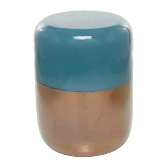 Blue Stoneware Contemporary Accent table 13" x 13" x 18" {3}