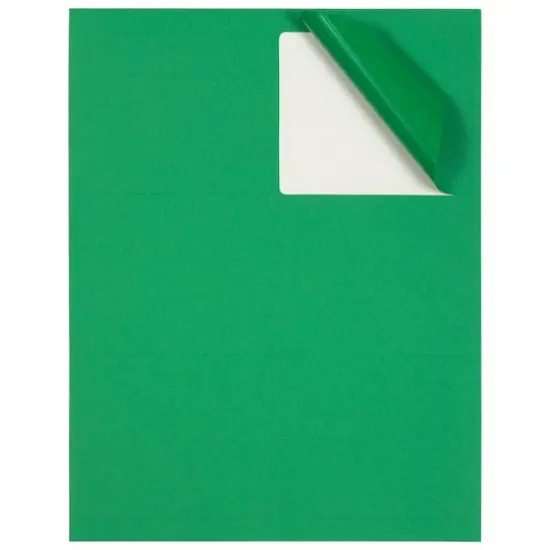 JAM Paper Adhesive Shipping Labels, 3.33" x 4" Green {5}