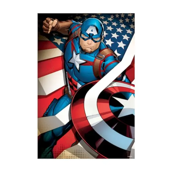 Marvel Avengers - Captain America 3D Lenticular Jigsaw Puzzle in a Collectible Shaped Tin: 300 Pcs {1}