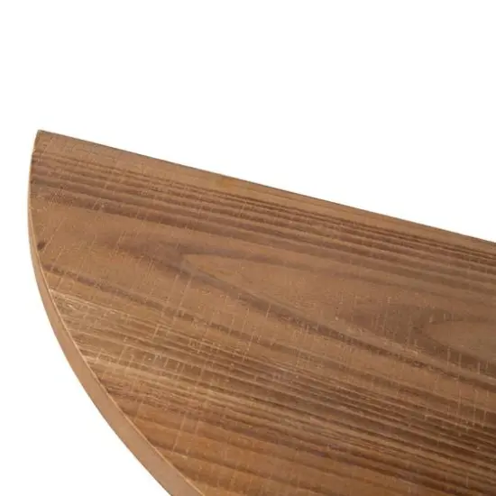 Glitzhome&reg; Farmhouse Metal & Wooden Triangle Floating Shelf Set {7}