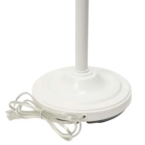 Lalia Home Torchiere Floor Lamp with 2 Reading Lights White/White Shades {10}