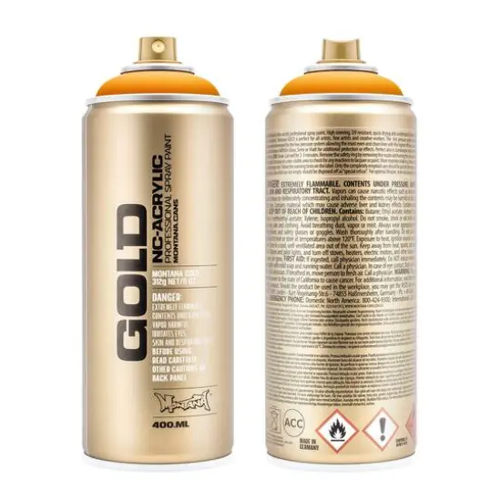 Montana&trade; Gold Acrylic Professional Spray Paint G1240 Golden Yellow {1}