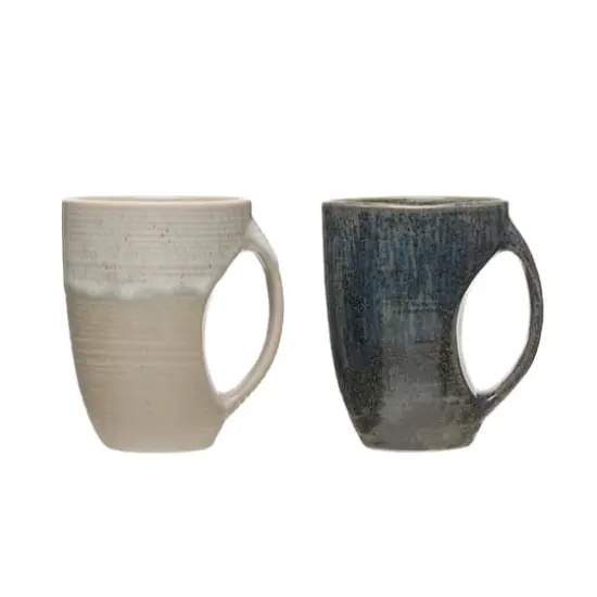 Hello Honey&reg; 12oz. Glazed Stoneware Mug with Grip Indent Set, 2ct. {1}