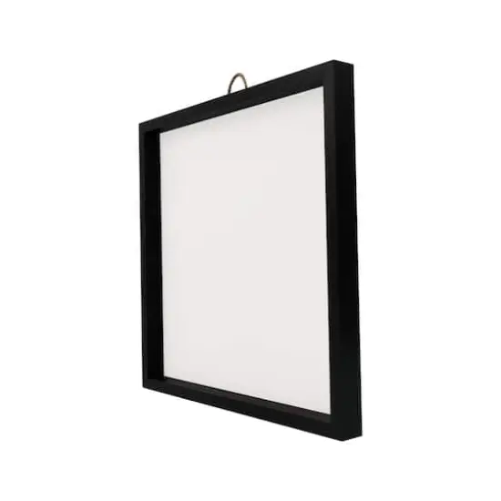 12" x 12" White Plaque with Black Wood Frame by Make Market&reg; {3}