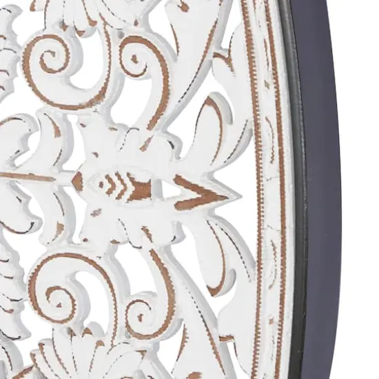 White Wood Farmhouse Geometric Wall D&eacute;cor Set {4}