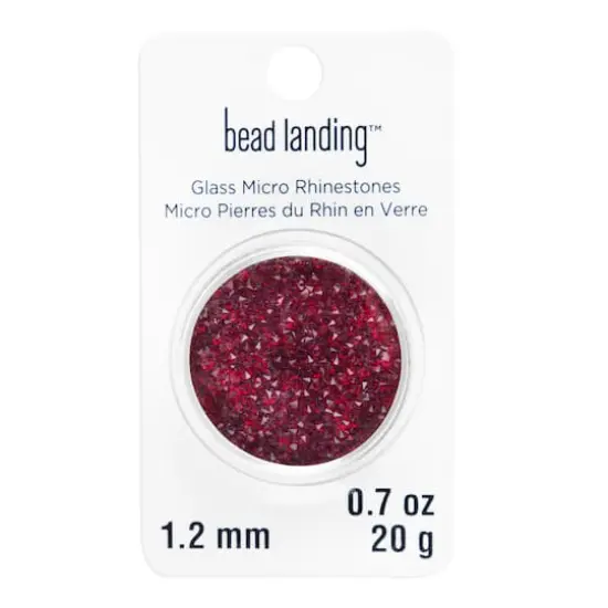 1.2mm Glass Micro Rhinestones by Bead Landing&trade;, 0.7oz. Siam {1}