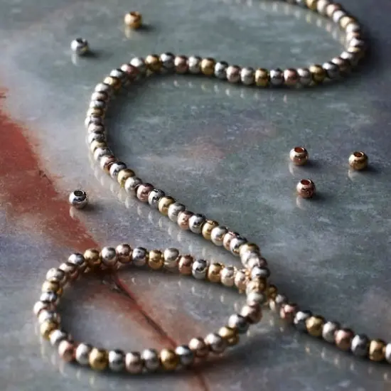 Multicolor Metal Rondelle Beads, 3mm by Bead Landing&trade; {3}