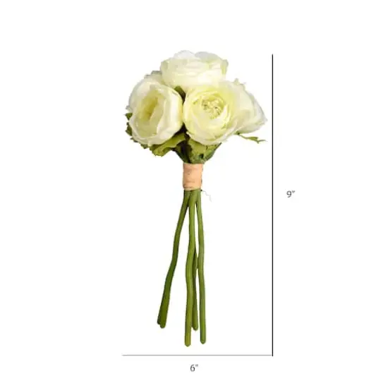 Mini White Artificial Ranunculus Bundle {3}