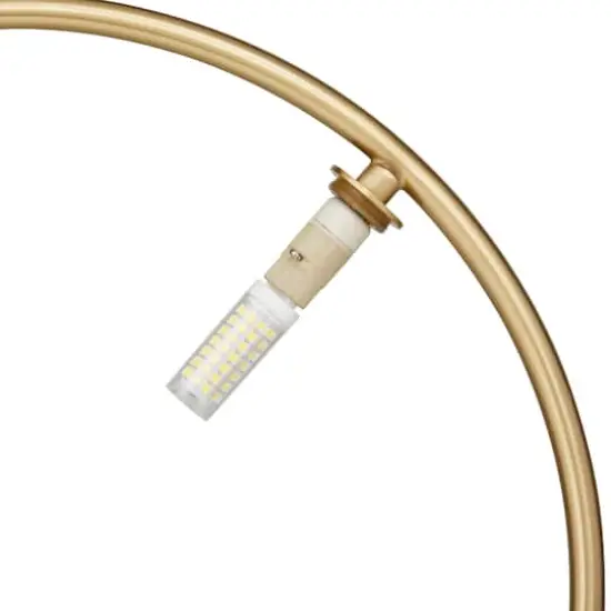 17.5" Marble Contemporary Abstract Accent Lamp Gold {7}