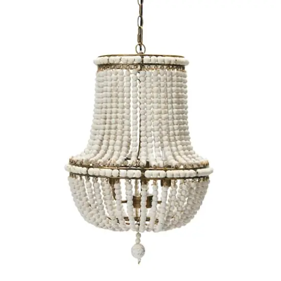Hello Honey&reg; 21" Draped Wood Bead Chandelier {1}