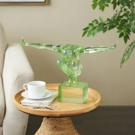 19" Posing Decorative Sculpture Green {9}