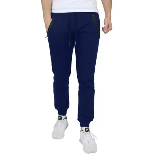 Galaxy by Harvic Men&rsquo;s Slim Fit Fleece Jogger Sweatpants Navy {1}