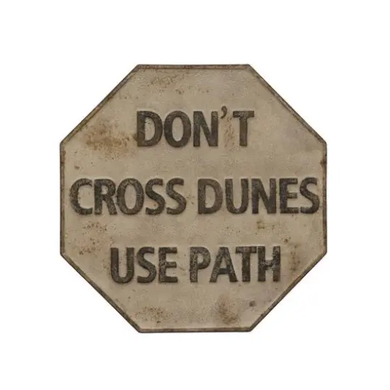 Hello Honey&reg; Don't Cross Dunes Use Path Embossed Metal Vintage Reproduction Wall D&eacute;cor {1}