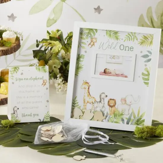 Kate Aspen Safari Baby Shower Guest Book Alternative  {9}