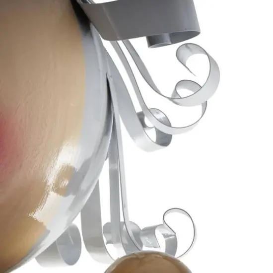 6ft. Gold & Silver Metal Standing Nutcracker Sculpture {6}