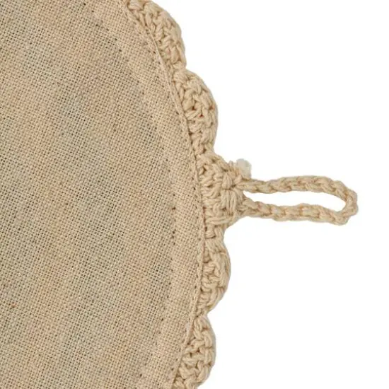 Hello Honey&reg; 8" Multicolor Mixed Print Cotton Crocheted Pot Holder Set {5}