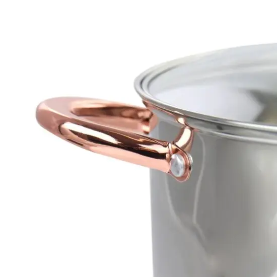 Gibson Home&reg; Ansonville 8-Piece Stainless Steel Cookware Set with Rose Gold Handles {7}