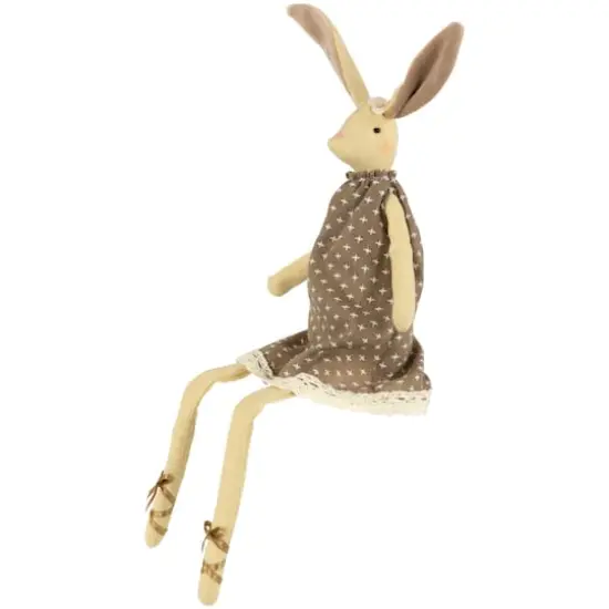 12" Long Legged Sitting Ballerina Girl Bunny Easter Figure {6}