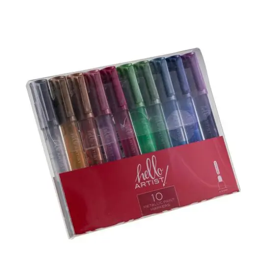 Hello, Artist!&trade; 10-Color Metallic Paint Markers Set {7}