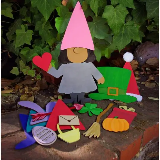Leisure Arts&reg; Wooden Gnome Girl Holiday Kit {6}