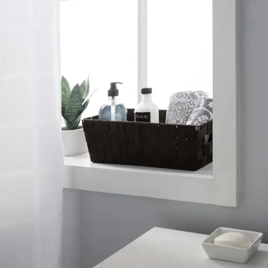 Simplify Medium Woven Strap Shelf Tote Chocolate {7}