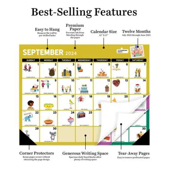 TF Publishing 2024-2025 Large Every Day's a Holiday Desk Pad Calendar {4}