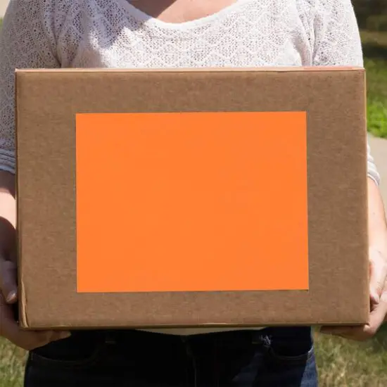 JAM Paper Shipping Labels, 8.5" x 11" Orange {7}