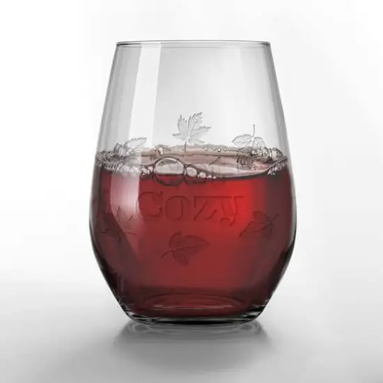 Get Cozy 15oz. Engraved Stemless Wine Glass {3}