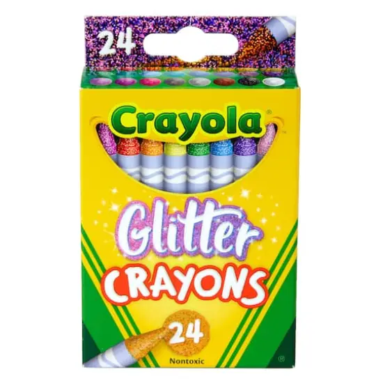 6 Packs: 24 ct. (144) Crayola&reg; Glitter Crayons {3}