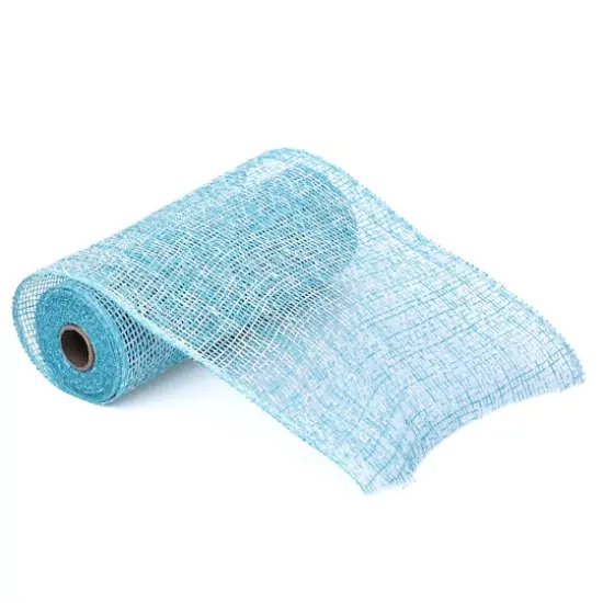 10" x 19ft. Light Blue & White Window Poly Burlap Mesh by Celebrate It™ {1}